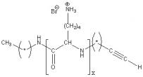 Alkynyl-poly(L-lysine hydrobromide) Structure