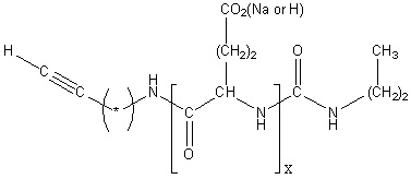 Alkynyl-poly(L-glutamic acid sodium salt) Structure