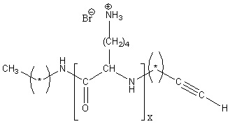 Alkynyl-poly(L-lysine hydrobromide) Structure