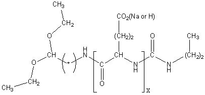 Diethoxy-poly(L-glutamic acid sodium salt) Structure
