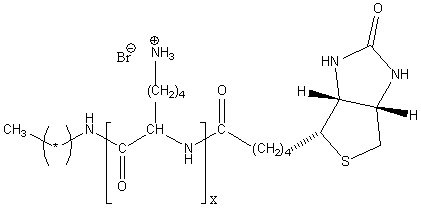 Biotinyl-poly(L-lysine hydrobromide) Structure