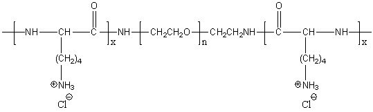 Poly(L-lysine)-block-poly(ethylene glycol)-block-poly(L-lysine) hydrochloride Structure