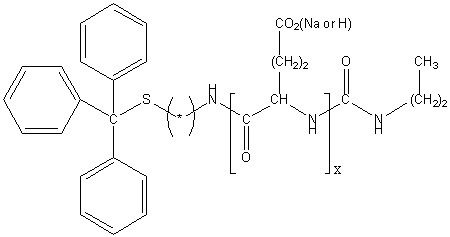 S-Trityl-poly(L-glutamic acid sodium salt) Structure