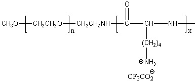 Methoxy-poly(ethylene glycol)-block-poly(L-lysine trifluoroacetate) Structure