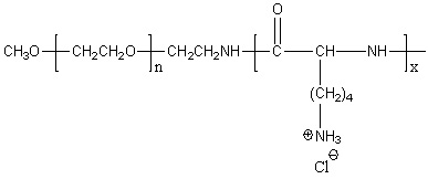 Methoxy-poly(ethylene glycol)-block-poly(L-lysine hydrochloride) Structure