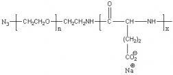 Azido-poly(ethylene glycol)-block-poly(L-glutamic acid sodium salt) Structure