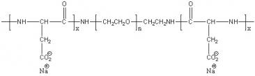 Poly(L-aspartic acid)-block-poly(ethylene glycol)-block-poly(L-aspartic acid) sodium salt Structure