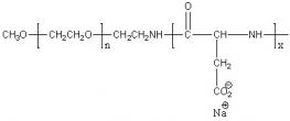 Methoxy-poly(ethylene glycol)-block-poly(L-aspartic acid sodium salt) Structure