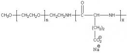 Methoxy-poly(ethylene glycol)-block-poly(D,L-glutamic acid sodium salt) Structure